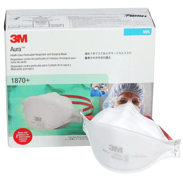 3M Aura 1870+ N95 Particulate Respirator and Surgical Mask