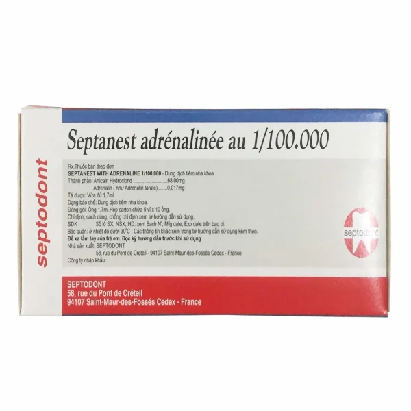 Septodont Septanest 4% Articaine With 1:100,000 Epinephrine - Image 7