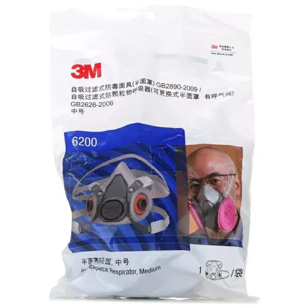 3M 6200 Respirator Mask With 2091 P100 Filters - Image 2